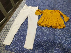 Combo Of Girls Top And Jeans