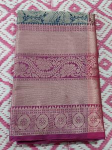 Elegan BLUE AND PINK COBINATION SAREE