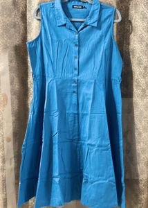 SASSAFRAS - Blue Sleeveless Dress