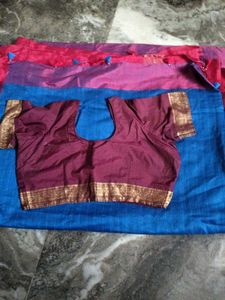 Saree with Blouse free sizes.