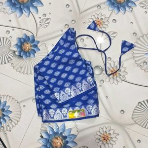 Blue Patterned Blouse