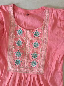 Peach Colour Kurta