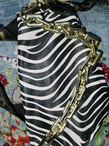 Zebra Print Shoulder Bag