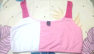 Pink & White Bra