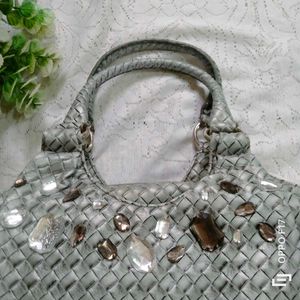 Silver Stone Handbag