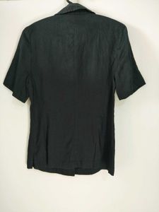 Navy Blue Linen Shirt