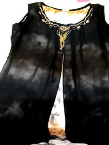 Sleeveless Black Kurti