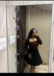 Brown Long Sleeve Top- Bust Size: 30-34