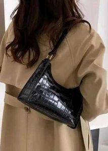 Chic Black Baguette Bag