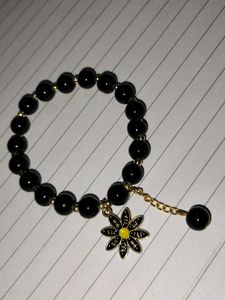 Black Beaded Bracelet