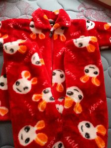 Red Panda Print Fleece Jacket And Pant❤️🥰