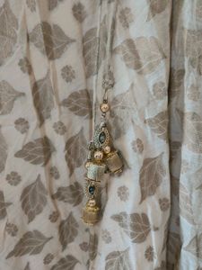 Off-white With Golden Work Ethnic Skirt