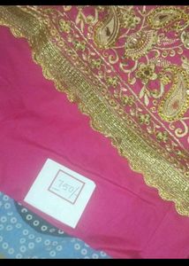 Beautiful Pink Embroidered Dress Material