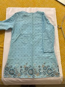 Cotton Light Blue Tunic - Unused in size M - L