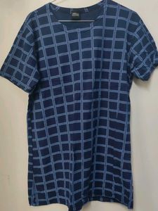 Checkered Navy T-Shirt