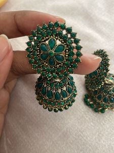 Green earrings