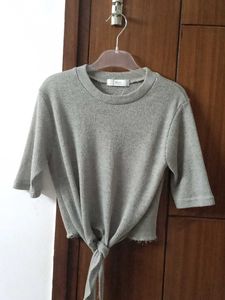 Cute korean Tie-Front Top