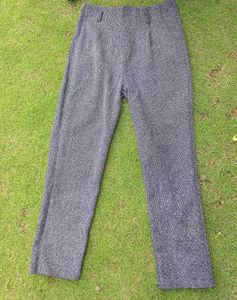 Gray Herringbone Trousers
