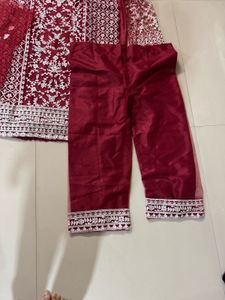 Red Semi Stitch Dress