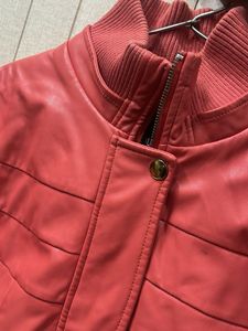 Orange  Leather Jacket