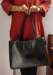Stylish Black Tote Bag