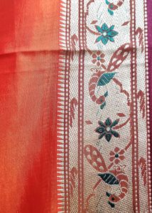 Orange Paithani Saree