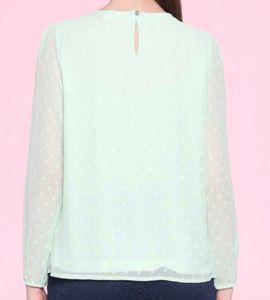 Solid Mint Green Relaxed Fit Top From Pantaloons