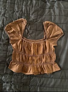 Bershka Ruched Crop Top