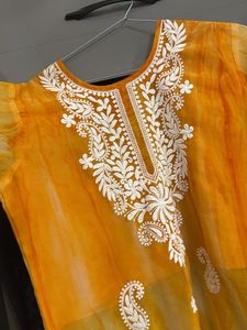 Yellow Embroidered Kurta