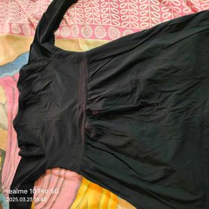 Black Button-Down Top