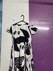 Abstract Print Casual Dress