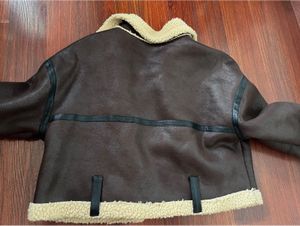Brown Faux Leather Jacket
