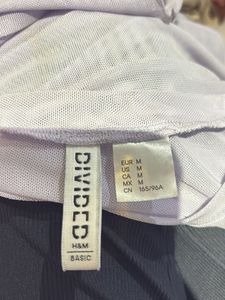 H&amp;M Sheer Lilac Crop Top