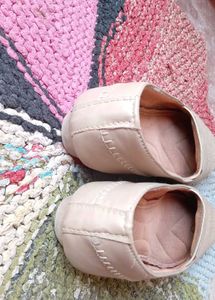 Beige Perforated Slip-On Loafers