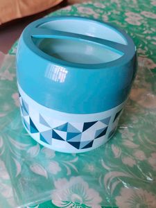 Blue Geometric Lunch Container