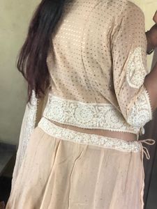 Pinkish Beige Lehenga Choli And Beautiful Duppatta