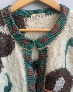Vintage Floral Knit Cardigan