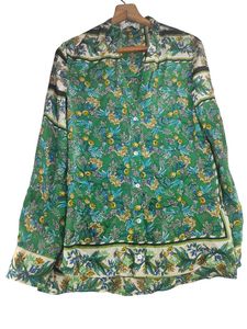 Floral Print Green Top