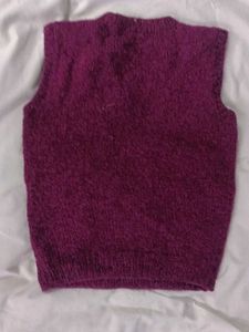 Burgundy Knit Vest