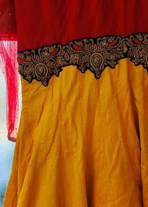 Yellow Red Gown