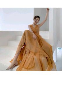 Flowy Amber High Low Maxi Dress