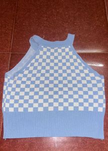 Checkered Halter Top