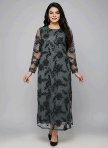 Elegant Grey stone work kurti
