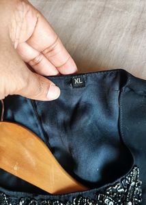 Black Sequins Sleeveless Top