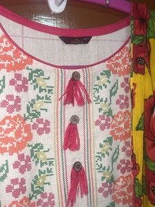 Azira Floral Print Kurta with Dupatta