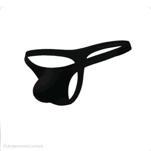 Mens Black Thong.