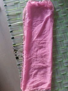 Elegant Pink Dupatta with Embellished Border
