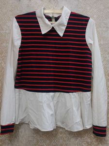 Fall Season Striped Long Sleeve Top