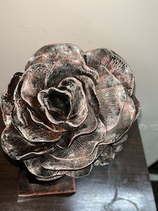 Elegant Lady Head Bust with Rose Accent Showpiece