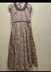 Tan Colour Anarkali Suit Set Size M